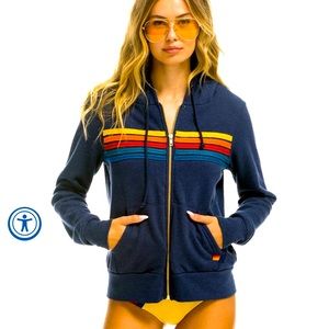Aviator Nation 5 stripe zip up
